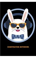 Composition Notebook: Easter Bunny in Shades Fun Lined Notebook Journal Diary 6x9