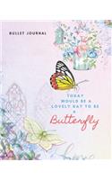 Monarch Butterfly Dotted Bullet Grid Journal, Dot Grid Notebook-200 pages - 8