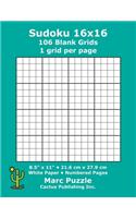 Sudoku 16x16 - 106 Blank Grids