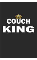 Couch King: Notebook, Journal with Funny Saying- dot grid - 6x9 - 120 pages