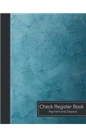 Check payment and deposit register book