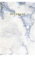 Notebook: Marble + Gold Quad Ruled 5 X 5 (.20