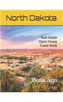 North Dakota Real Estate Open House Guest Book: Spaces for Guests