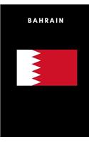 Bahrain: Country Flag A5 Notebook (6 x 9 in) to write in with 120 pages White Paper Journal / Planner / Notepad