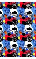 Bullet Journal Notebook Abstract Watercolor Pattern Red and Blue