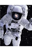 Astronomy Bullet Journal: Floating Astronaut (Large Bullet Journal 8.5 X 11) (Comfortable 1/4 Inch Dot Grid) (140 Pages, Soft Cover)