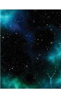 Monogram "Y" Sketchbook: Blank Art Pad Notebook Journal(25 Monogram Galaxy 150 Sketch)