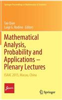 Mathematical Analysis, Probability and Applications - Plenary Lectures