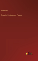 Rossel's Posthumous Papers