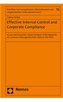 Effective Internal Control and Corporate Compliance