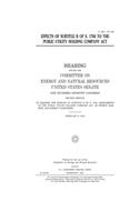 Effects of subtitle B of S. 1766 to the Public Utility Holding Company Act