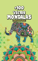 +100 vector mondalas Adult coloring book