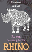 Pattern Coloring Books - Animal - Easy Level - Rhino