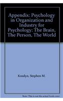 Psychology in Organization and Industry for Psychology