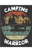 Diario de viaje en caravana: Tu libro personal de recorridos para viajes en caravana y camping ♦ formato A4+ ♦ motivo: Camping warrior retro rund