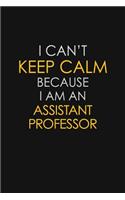 I Can't Keep Calm Because I Am An Assistant Professor