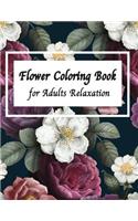 Flower Coloring Book for Adults Relaxation