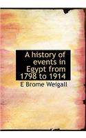 A History of Events in Egypt from 1798 to 1914