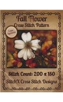Fall Flower Cross Stitch Pattern: Color Symbols(English)