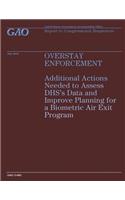 Overstay Enforcement: Additional Actions Needed to Assess DHS's Data and Improve Planning for a Biometric Air Exit Program