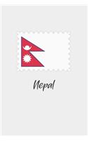 Nepal flag minimalist notebook
