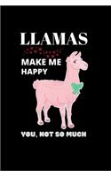 LLamas Make Me Happy You, Not So Much: Cute Llama Journal and Happy Birthday Notebook