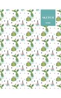 Sketch 110 Pages: Cactus Sketchbook for Kids, Teen and College Students - Succulent Llama Pattern