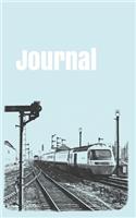 Journal: handy journal for train enthusiasts. 5x8. 120 pages.(3 British Trains)