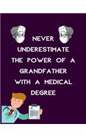 Never Underestimate the Power of a Grandfather with a Medical Degree: Record Your Personal Medical History, Your Family Medical History, Medical Visits & Treatment Plans in Doctor and Patient Planner Notebook, Perfect 