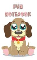 Fun Notebook: Mini Composition Notebook for Girls Ages 6 -12 - Small Journal Sized Cream Colored Pages - Fun Puppy
