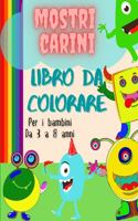 Mostri carino libro da colorare per i bambini 3-8 anni