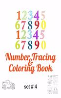 Number Tracing & Coloring Book Set # 4: Find the number, trace it and color it with other coloring pages to keep the interest. Great for toddlers, dentists, doctors offices, babysitters an