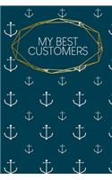 My Best Customers: notebook to filling out - recording of customer appointments - summary, To Do, customer info - 120 pages - A5 - motif: Anchor