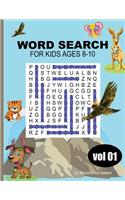 Word Search for Kids Ages 8-10 - Vol 1