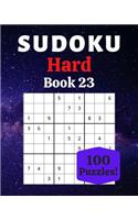 Sudoku Hard Book 23: 100 Sudoku for Adults - Large Print - Hard Difficulty - Solutions at the End - 8'' x 10''