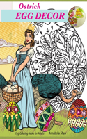 Egg coloring books for adults OSTRICH EGG DECOR