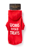 Works for Treats Dog Hoodie - M