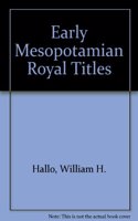 Early Mesopotamian Royal Titles