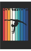 Gymnastics Notebook for 48 Year Old Women and Men - Vintage Gymnastics Journal - 48th Birthday Gift for Gymnast Diary