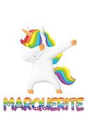 Marquerite: Marquerite 6x9 Journal Notebook Dabbing Unicorn Rainbow