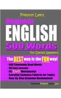 Preston Lee's Beginner English 500 Words For Danish Speakers