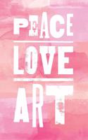 Peace Love Art, Sketch and Reflection Journal for Artists