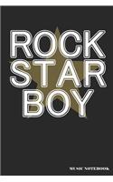 Rock Star Boy Music Notebook: A Music Lover's Blank Lined Journal