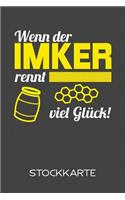 Wenn der Imker rennt - viel Gl�ck - Stockkarte