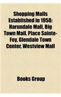 Shopping Malls Established in 1958