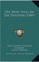 Der Brief Pauli An Die Philipper (1849)