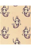 Mermaid Nostalgia Composition Notebook - Large Ruled Notebook - 8x10 Lined Notebook (Softcover Journal / Notebook / Diary)