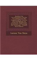 Handbuch Der Verwaltungslehre Und Des Verwaltungsrechts Mit Vergleichung Der Literatur Und Gesetzgebung Von Frankreich, England Und Deutschland: ALS G(English)