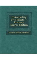 Universality of Vedanta