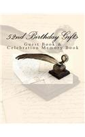 52nd Birthday Gifts: Guest Book & Celebration Memory Book